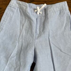 Janie and Jack Light Blue Linen Cotton Pull-On Pants Size 10 Resort Vacation